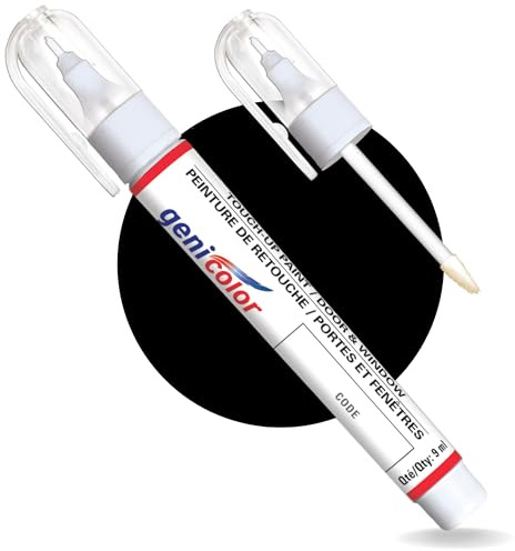 Black Touch Up Paint Pen for All Surfaces - Ideal for Doors, Windows, Metal, PVC, and Aluminum - UV Resistant, High Adhesion, and Durable