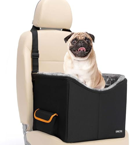 UNICITII Hunde Autositz für kleine Hunde, Verwandelbarer Hundesitz Auto Dog Car Seat Hundekorb Auto für Beifahrersitz Rückbank
