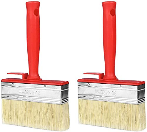 Oumuik Flat Brushes, 2 Stück Großer Pinsel wandfarbe 30 x 120 mm-Pinsel groß