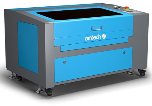 OMTech 60W CO2 Laser Graviermaschine Turbo 600 x 400mm Gravurmaschine Laserengraver mit digitalem Bedienfeld RDWorks & Wheels kommerzielle Laserschneider-Schneideätzmaschine