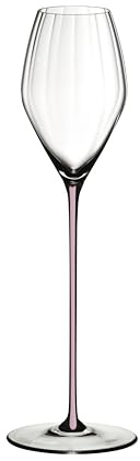 RIEDEL High Performance Champagnerglas, Einzelpackung,klares u. pinkes Kristallglas,handgefertigt