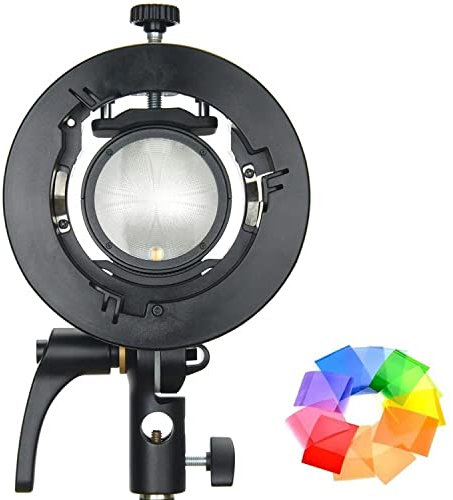 Godox S2 Speedlite Staffa Bowens Mount per Godox Flash Godox V1 V1Pro AD200Pro AD200 AD400Pro Altri Flash, Supporto Flash di Tipo S per Softbox Fotografico, Ombrello, Flash da Studio