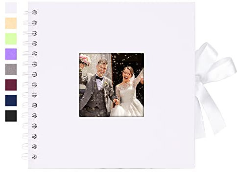 Vienrose Album Fotografico fai da te Spirale Scrapbooking Album 40 Pagine Nere scrapbook Regali Nozze Natale Valentino Regalo di Anniversario Compleanno