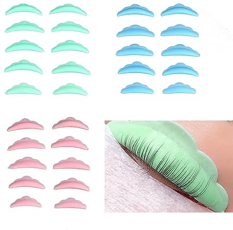 SURALIN 30pcs piegaciglia permanente piegaciglia aste di sollevamento ciglia riutilizzabile piegaciglia permanente pastiglie in silicone 5 dimensioni aste di sollevamento ciglia