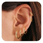 Creolen Ohrringe Set Damen Gold Silber 925 Klein Huggie Creolen Ohrring Set | KISSPAT Creolen Ohrringe Set Damen Gold Silber 925 Klein Huggie Zirkon Herz Mehrere Piercings Creolen Hypoallergen Schmuck