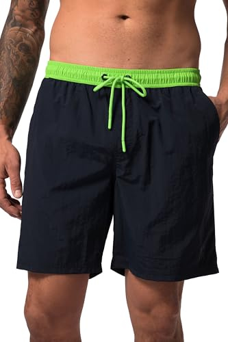 JP 1880 herrbadshorts med kontrasterande linning, svart, XL
