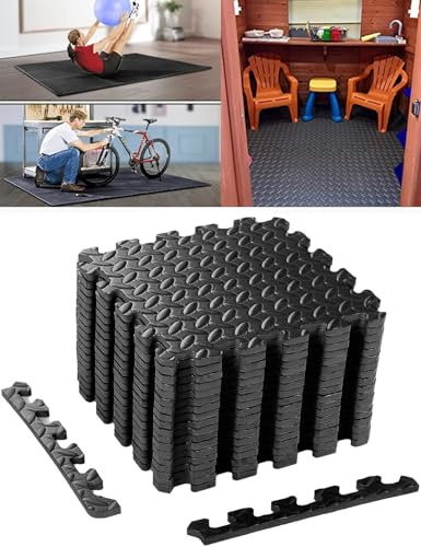 Bodenschutzmatte Fitness Matte, 20 extra Dicke Bodenmatten, Puzzle Sportgeräte Matte Fitnessmatte, Trainingsmatte Gummimatte Yogamatte Exercise Equipment Mats for Home Workout
