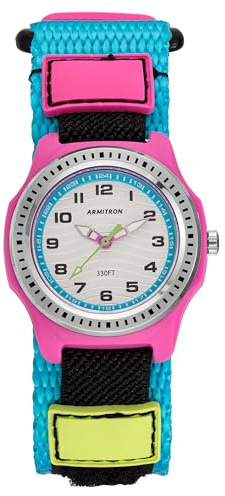Armitron lättläst sportklocka för barn med nylonarmband, 27/1001, Blå