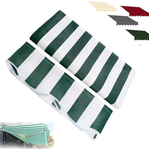 ZIUSFAC Einziehbare Klemmmarkise Ersatzstoff Markisenstoff Ersatz Markisentuch Polyester Canvas Markisenbespannung Für Deck Garten Terrasse((16x6.5ft) 5x2m)