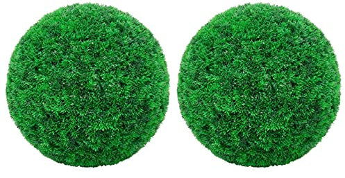 ZEYUAN Künstliche Buchsbaumkugeln 2 STK Buchsbaumkugel Künstlich, Kunstpflanze, Buchsbaum Schablone Kugel, Künstliche Pflanzen, Artificial Plants, 45 cm
