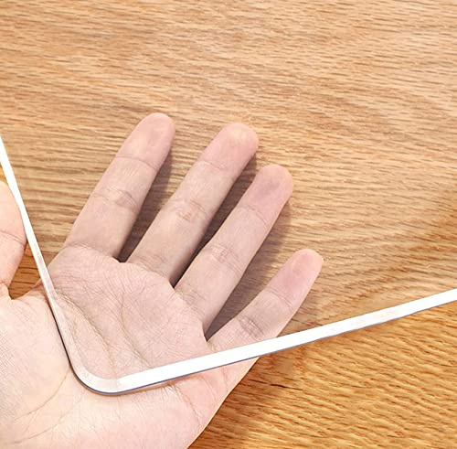 Tovaglia in plastica trasparente, pellicola effetto vetro tavolo - PVC protettivo1,5 mm tovaglia trasparente, copritavolo lavabile (70x140cm/27.56x55.12in)