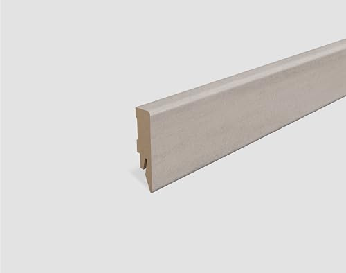 EGGER Sockelleiste Beton grau L598 | neues kubisches Profil | passend zu Fußboden Chromix silber
