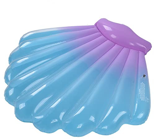 Flotteurs de Plage, Jouets de Piscine Sirène avec Lit Flottant Gonflable Léger en PVC, Lit Flottant de Piscine en Forme de Coquille, Lit Flottant Portable, Radeau Gonflable pour