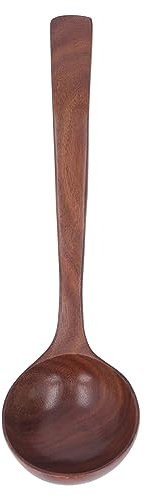 Cuchara de cucharón de madera, cuchara cucharón de manga larga cucharas de pelo fácil para adultos grandes cucharas de madera para cocinar una cuchara de (Tipo 2)
