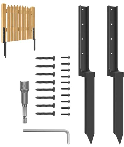 Fence Post Repair Kit,Fence Post Repair Kit | Thickened Heavy Metal Replacement Quick Easy Spikes For Leaning Fencing Ground Lawn Protection Repairing