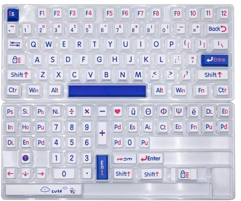 Kleins Blue Keycap Set 125key PBT Customed Big Letter Tastiere Caps Altezza Originale Gaming KeyCap Per Tastiere Meccaniche Keycaps Profilo Originale
