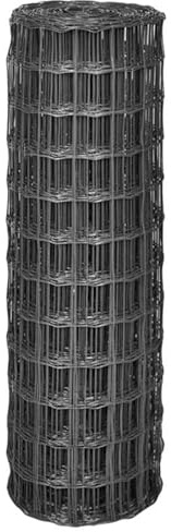 Clôture de jardin en fil d'acier avec revêtement en PVC | 25 x 1,2 m | Gris | Durable et résistant aux intempéries | Idéal pour les bordures de jardin et les délimitations de terrains