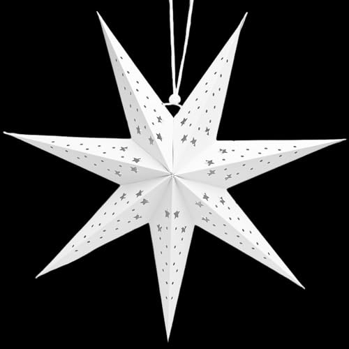 Papierstern 45cm Durchmesser,Papier Stern Dekoration,Weihnachtsstern Deko,Faltsterne Laternen-Dekoration,Papierstern zum Aufhängen für zu Hause,Fenster,Advent,Weihnachten,Geburtstag,Weihnachtsbaum