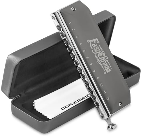 Conjurer Chromatische Mundharmonika 12 Loch Advanced G Key Mundorgel für Profis Anfänger Erwachsene als Geschenk