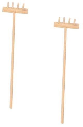 jojofuny 2 pièces Râteau Mini Jardin Zen Naturel Accessoire de Sable Outil Décoratif pour Relaxation et Stress Léger et Écologique