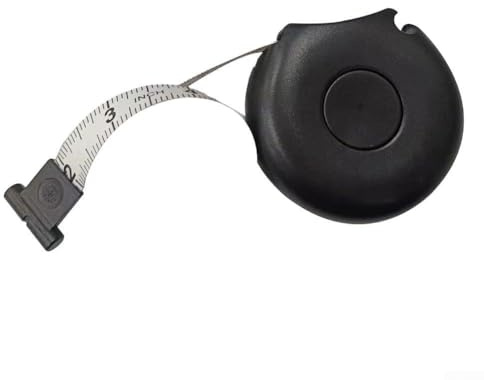 Niceminiwall Cinta métrica retráctil de 2 m para el cuerpo, cinta de cintura para coser tela, tela de sastre, 200 cm, diseño de eliminación de ruido, medidas precisas del cuerpo, retráctil (negro)