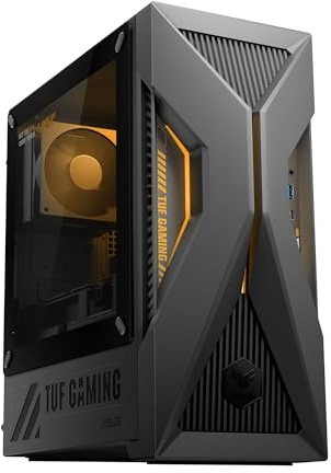 ASUS Tower | TUF Gaming T500 | Solar Eclipse Gray | Core i5 13420H | RAM: 32GB | SSD: 4TB | NVIDIA RTX 5060 | Sichtfenster | LED-Beleuchtung | Windows 11 Pro | Office 2024 Pro | Sicherungsstick