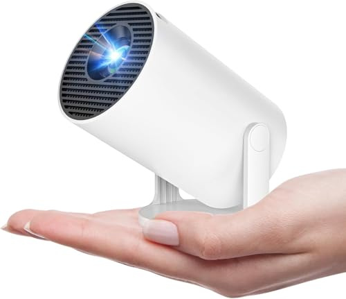 Mini Projector,Smart 4K 1080P Projector with WIFI 6 and Bluetooth 5.4,Auto Keystone,Portable Movie Projector for bedroom Home Cinema Compatible with TV Stick,iOS,Android,HDMI,USB,Laptop,Smartphone