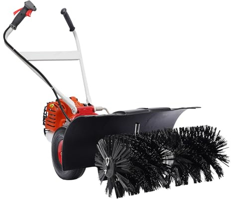 52cc Tvåtakts sopmaskin bensin, 1,82 kW/2,5 hk motorkvast, snöslunga med 52 cm borste, 10 500 varv/min, gräsklippare, snöskyffel