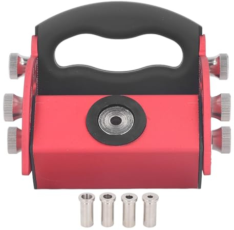 Kit de gabarit pour trous de poche, localisateur de trous inclinés réglable pour le travail du bois, gabarit de chevilles en alliage d’aluminium de 0 à 90 degrés avec 4 douilles de
