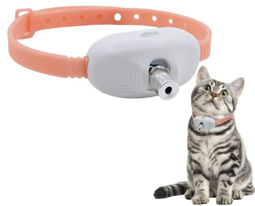 Tomedeks 1 pieza Juguete para gatos con puntero láser, collar láser, interactivo, juguete automático portátil para gatos (rosa)