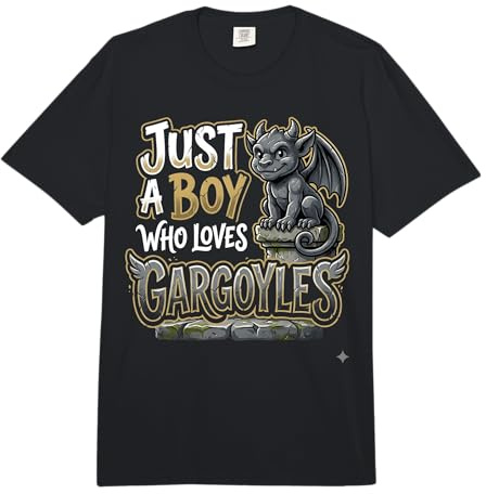 Just A Boy Who Loves Gargoyles Comfort Colors Adult Heavyweight T-Shirt