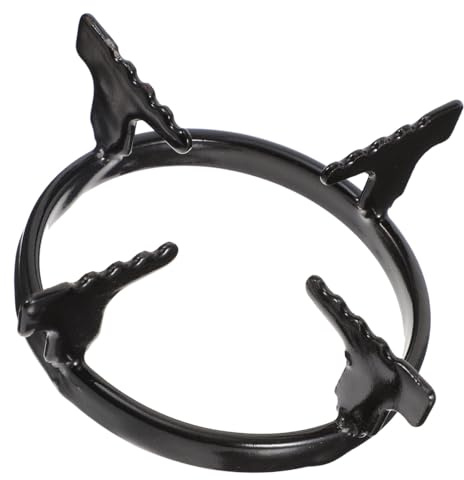 GAROZATION Support de Brûleur à Gaz Design Spécial Noir Lisse sans Bavures et Finition Soignée pour Cafetière et Pot à Lait Cuisine