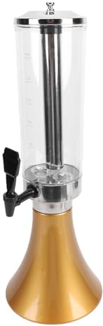 Pssopp Dispensador de Bebidas Dispensador de Cerveza, de Torre de Bebidas Doradas de 3 Litros para Barra de Fiesta de Nan