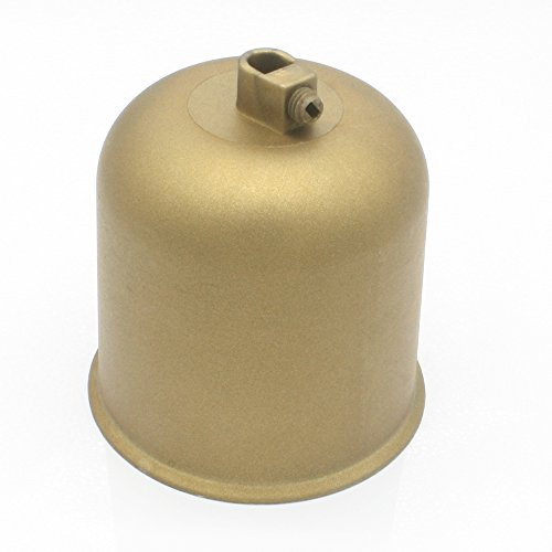 Baldachin Gold Matt Kunststoff mit Feststellschraube für Zuleitung Lampenkabel Pendelleuchte Leuchtentopf Lampentopf Deckentopf ø 76mm H. 82mm