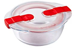 Pyrex FC360 Koch- und Aufwärmschale, Kunststoff/Glas, rund mit Deckel, 206PH00