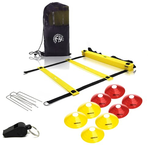 SPEED AGILITY LADDER AND CONE SET FOOTBALL TRAINING EQUIPMENT