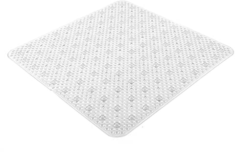 Gedy Solid Tappeto Antiscivolo Doccia Trasparente PVC, Ventose Antiscivolo | Tappetino in PVC con ventose antiscivolo. Assenza di sostanze tossiche e possibilità di lavarlo in lavatrice a massimo 30°