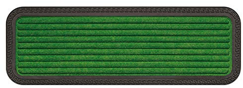 Olivo.Shop - Felpudo de goma antideslizante para escaleras con inserto superabsorbente, 25 x 75 cm, 5 colores, verde
