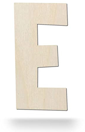 Kleenes Traumhandel Holzbuchstaben - Buchstabe aus Holz - Buchstaben für Türbeschriftung - Alphabet aus Holz für Kinderzimmer, Wohnzimmer u.v.m. - (10 cm, Großes E)