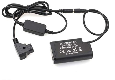 HangTon V-mount D-tap to Dummy Battery DMW-DCC16 DC Coupler per Panasonic Lumix DC-S1 S1M S1H S1R S1RM Camera