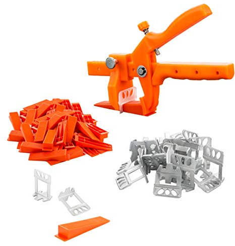 LST Nivelliersystem 3000x hohe Laschen 1mm + 600x Keile + Zange Fliesen 12-20mm