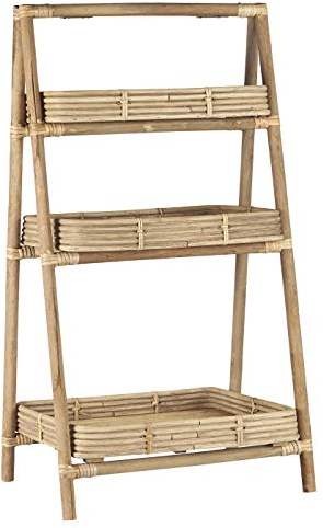 IB Laursen Display Regal aus Bambus 82 cm hoch mit 3 Ablagefächern