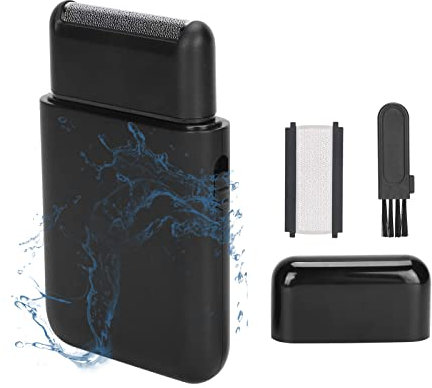 Sonew Mini Electric Men Leichte USB-Aufladung Travel Portable Men Folienrasierer Bartschneider (schwarz)