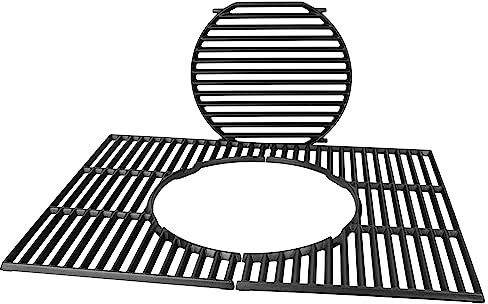 GriHero 44,5cm Grillrost Gasgrill für Weber Spirit I & II 200 Series Gasgrills, Spirit E-210 E-220 S-210 S-220, Gusseisen Grillrost mit Herausnehmbarem Rundeinsatz, Gourmet BBQ Rost System 8846