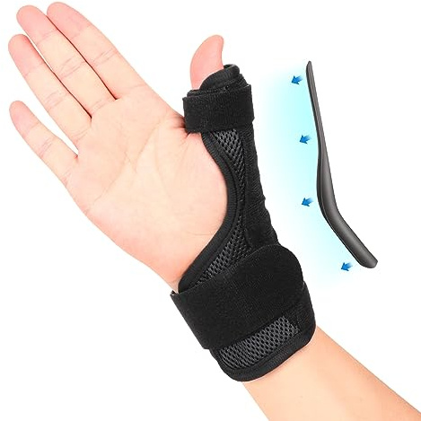 Cozyhealth Thumb Brace for Men and Women, CMC Joint Thumb Spica Splint for Pain Relief, Tendonitis, Thumb Wrist Stabilization Support for Right or Left Hand (A-Black)