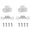JNNJ 2 Pieces Door Retainer Kit, Caravan Door Holder, Plastic Motorhome Door Safety Catch, Motorhome Doors Retainer with Screws and Installation Tools, T Shape Doors Stop Retaining Catch(White)