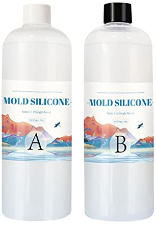 Dubbulon Caoutchouc De Silicone Liquide (A 100g + B 100g) - Kit De Fabrication De Moules en Silicone avec Catalyseur Au Platine, Doux Et Résistant | Moules en Silicone, Fabrication Manuelle