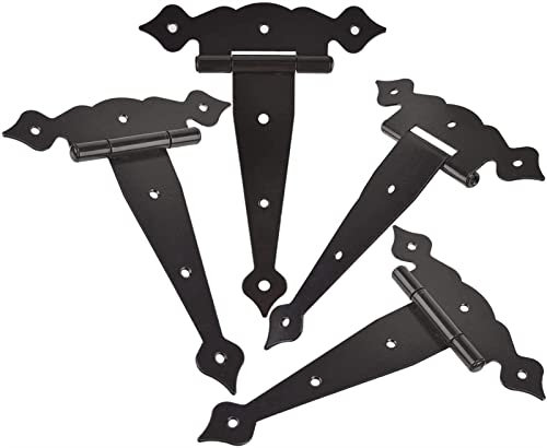 Ausgefallenes T-Scharnier, Türscharnier, Scheunentorscharnier, robustes Türscharnier, Kabinentürscharnier, T-förmiges Scharnier, Scharnier (Color : 4, Size : 8inch)