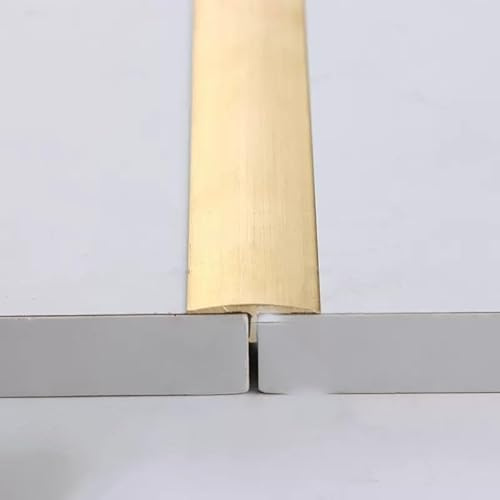 Brass Material Flooring Transition Strip, T Molding Gold Edging Trim Caulk Strip For Uneven Floors, Vinyl To Wood Floor Seam Floor Gap Cover (Size : 5X5Mm) (24X6Mm)
