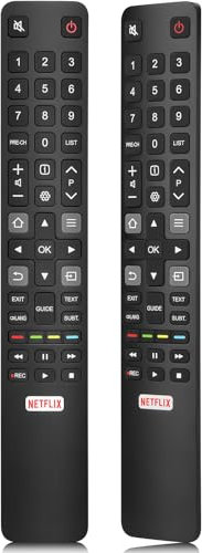 Universal Remote Control RC802N for TCL Smart Android TVs, with Netflix Shortcut Key